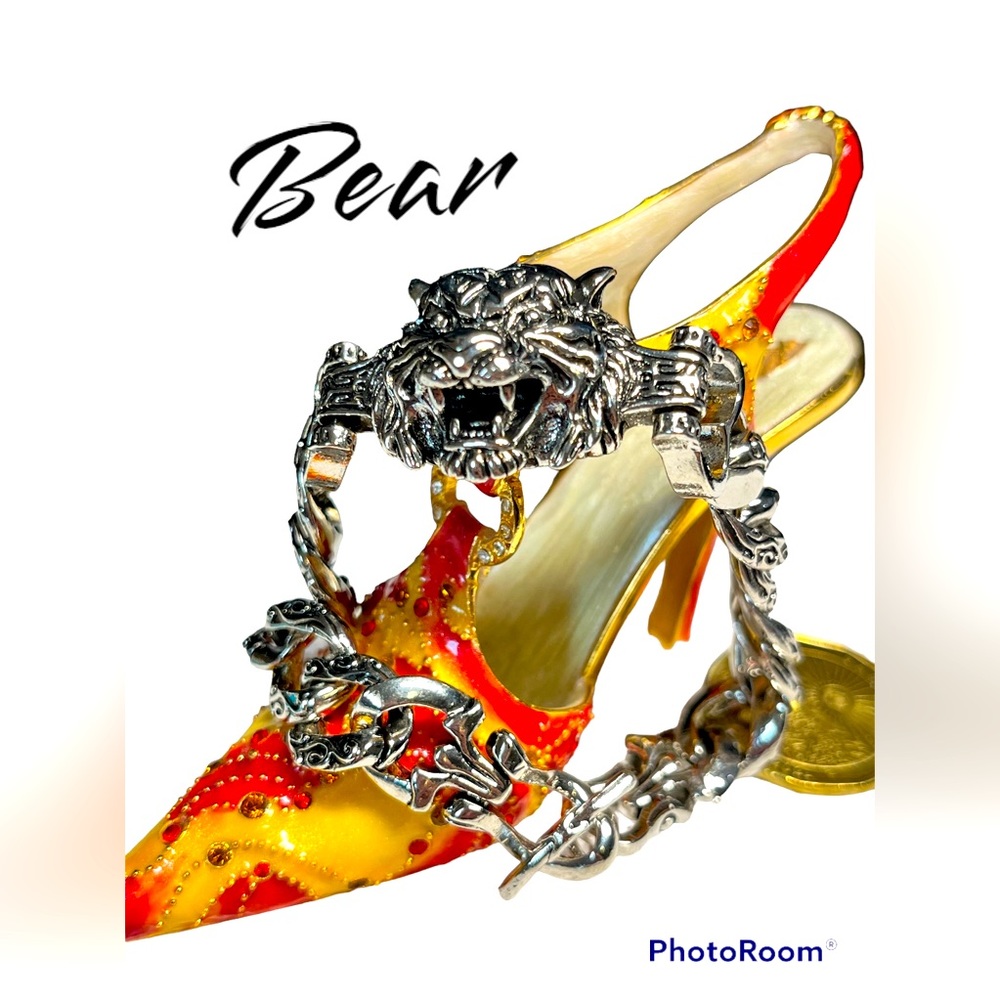 Unisex bear link chunky bracelet. -new